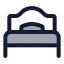 Bedsingle icon with duotone standard style