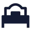 Bedsingle icon with solid sharp style