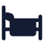Bed icon with solid standard style