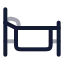 Bed icon with twotone rounded style