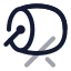 Bedug icon with twotone rounded style
