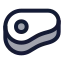 Beef icon with duotone rounded style