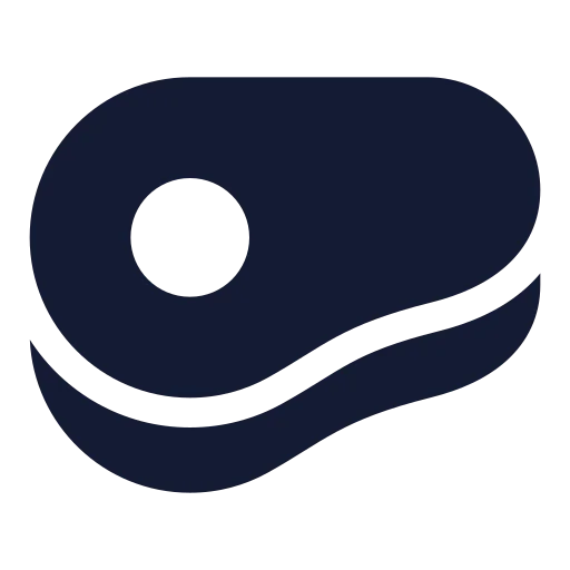 Beef Icon in Solid Rounded style