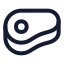 Beef icon with stroke rounded style