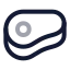 Beef icon with twotone rounded style