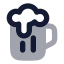 Beer icon with bulk rounded style