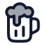 Beer icon with duotone rounded style