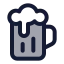 Beer icon with duotone standard style