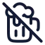 Beeroff icon with stroke rounded style