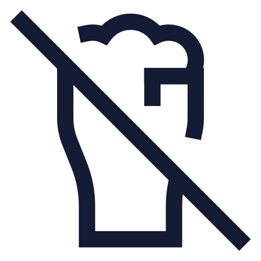 Beer Off Icon in Stroke Sharp style