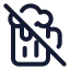 Beeroff icon with stroke standard style