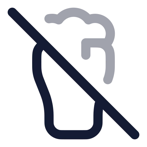 Beer Off Icon in Twotone Rounded style