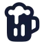 Beer icon with solid rounded style
