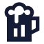 Beer icon with solid sharp style