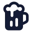 Beer icon with solid standard style