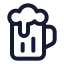 Beer icon with stroke standard style