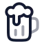 Beer icon with twotone rounded style