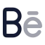 Behance icon with bulk rounded style