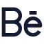 Behance icon with solid sharp style