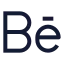Behance icon with stroke sharp style