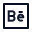 Behance icon with stroke sharp style