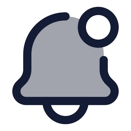 Bell Dot Icon in Duotone Rounded style