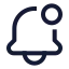 Belldot icon with stroke sharp style