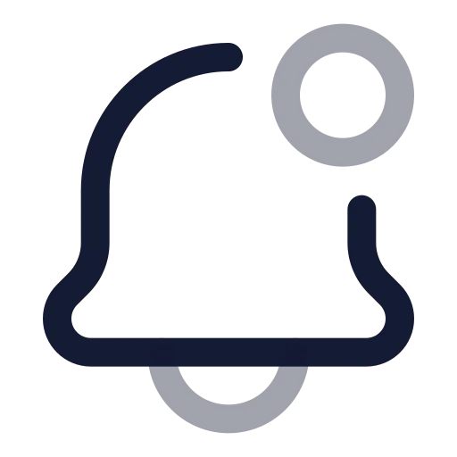 Bell Dot Icon in Twotone Rounded style