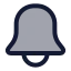 Bell icon with duotone rounded style