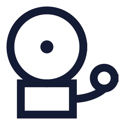 Bell Electric Icon in Stroke Sharp style