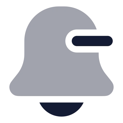 Bell Minus Icon in Bulk Rounded style