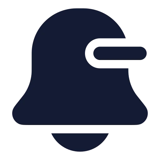 Bell Minus Icon in Solid Rounded style