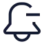 Bellminus icon with stroke sharp style