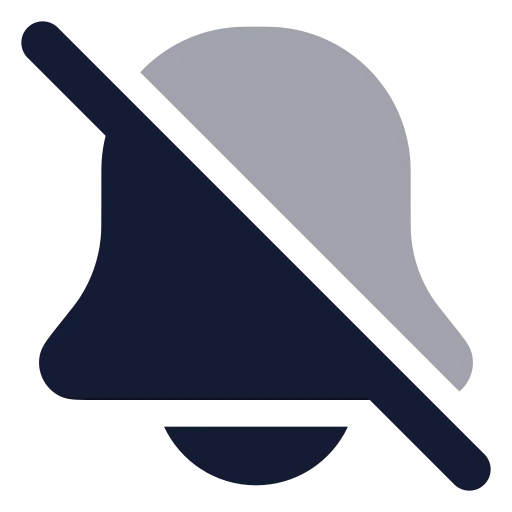 Bell Off Icon in Bulk Rounded style