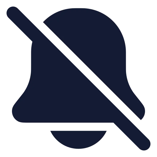 Bell Off Icon in Solid Rounded style