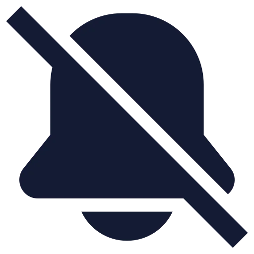 Bell Off Icon in Solid Sharp style