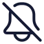 Belloff icon with stroke rounded style