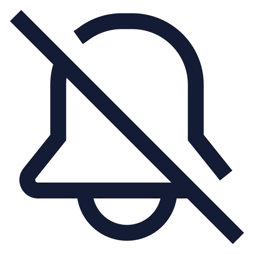 Bell Off Icon in Stroke Sharp style