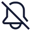 Belloff icon with stroke sharp style