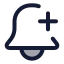 Bellplus icon with duotone rounded style