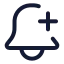 Bellplus icon with stroke rounded style