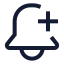 Bellplus icon with stroke sharp style