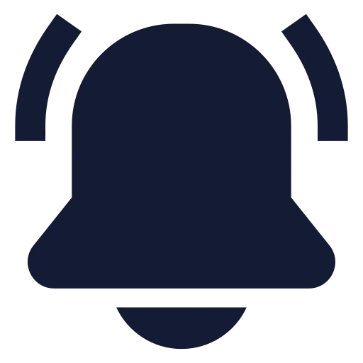 Bell Ring Icon in Solid Sharp style
