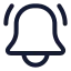 Bellring icon with stroke rounded style