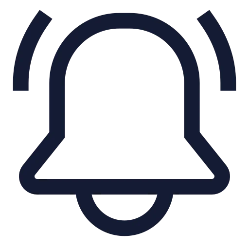 Bell Ring Icon in Stroke Sharp style
