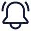 Bellring icon with stroke sharp style