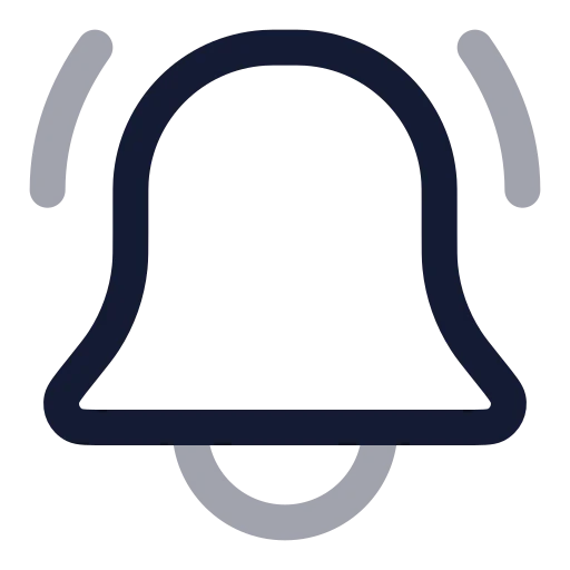 Bell Ring Icon in Twotone Rounded style
