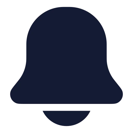 Bell Icon in Solid Rounded style