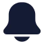 Bell icon with solid rounded style