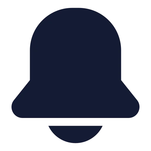 Bell Icon in Solid Sharp style